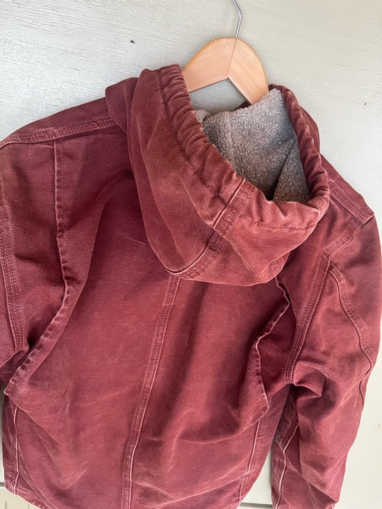 Carhartt J141CLY Sherpa Lined Clay distressed Duck Sierra Jacket Small - Picture 9 of 10